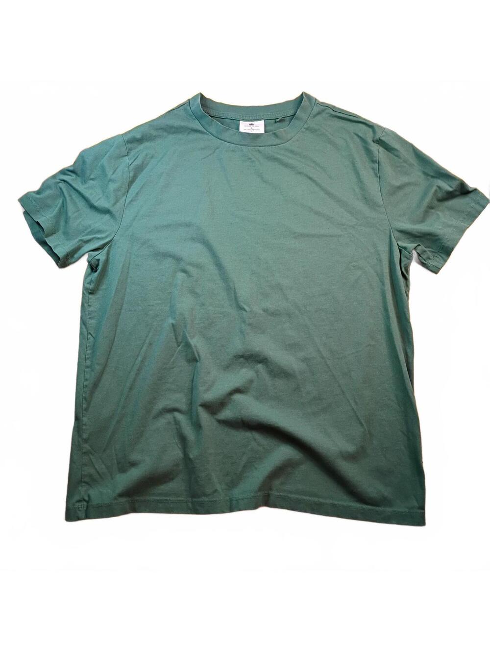Royal Class Green Cotton-Polyester Blend T-Shirt Size L